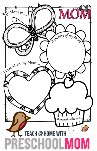 Mother's Day Preschool Printables - Preschool Mom