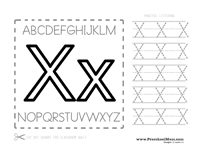 Letter X Preschool Printables