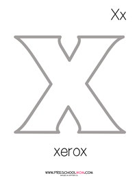 Letter X Preschool Printables